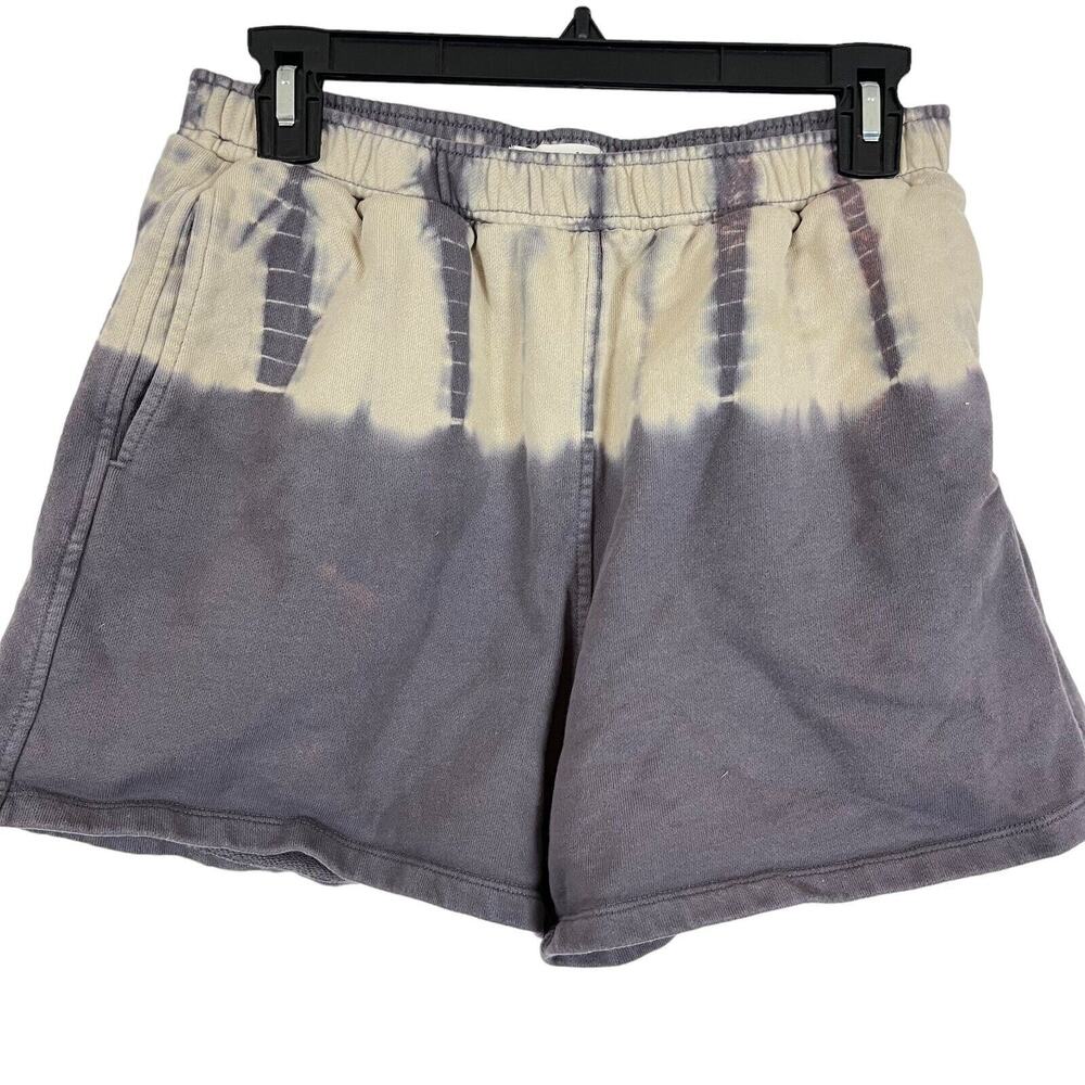 Madwell Tie-Dye (Re)sourced Sweat Shorts Pull On Gray NB322 Elastic Waist sz S
